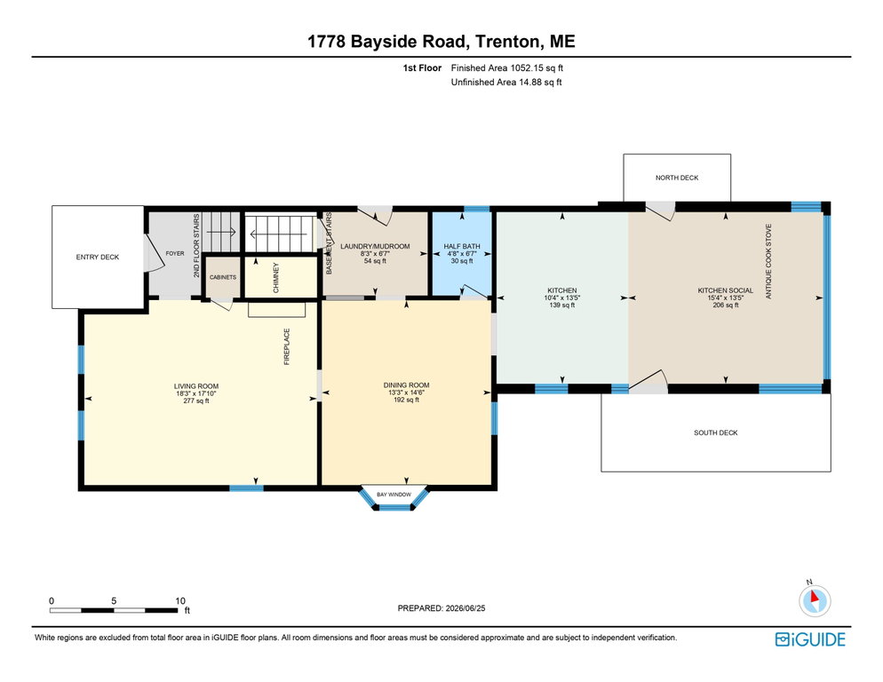 1st Floor Floor plan ~ 1778 Bayside Road
