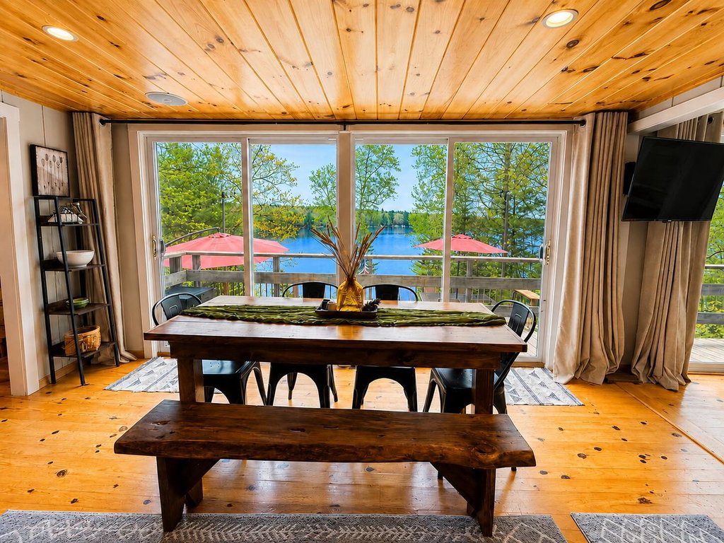 Dining Area and Pond View