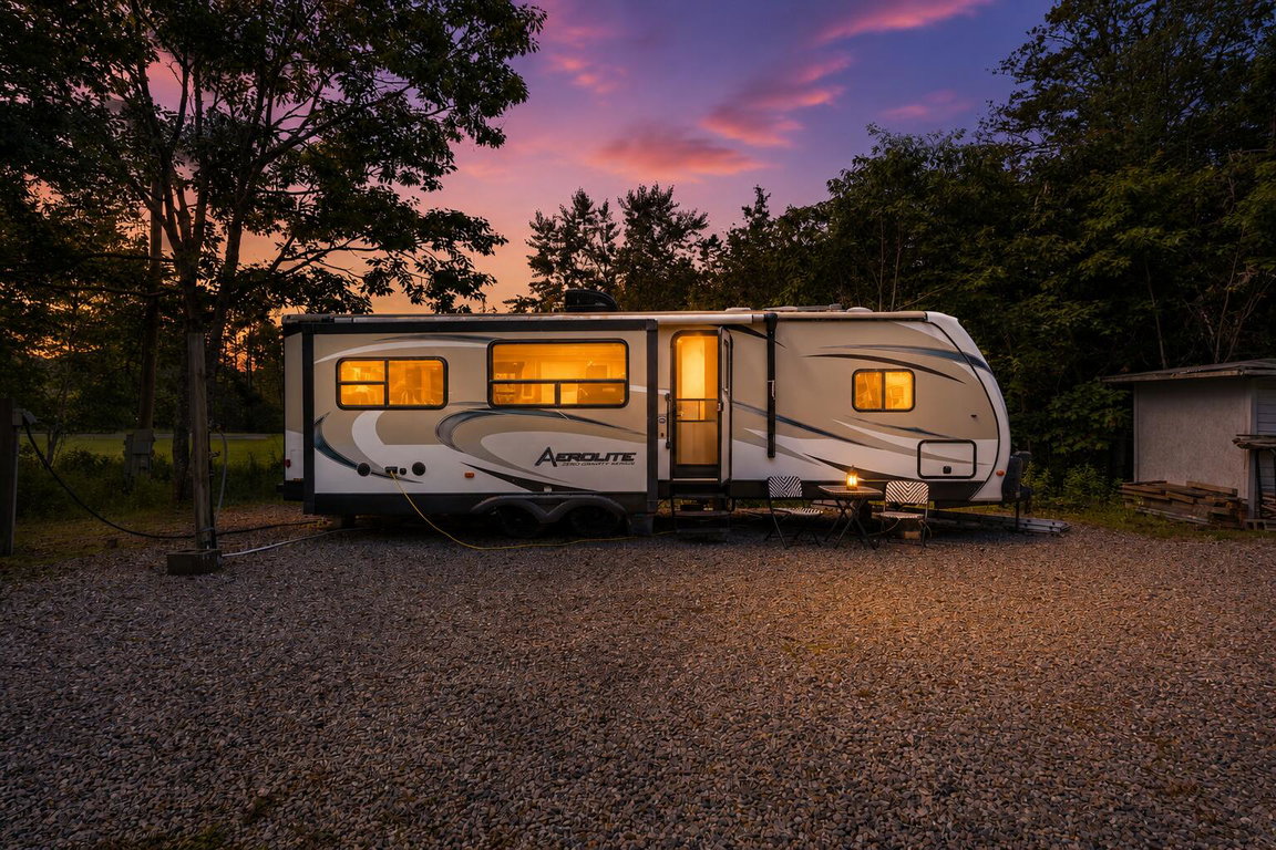 twilight pic of camper