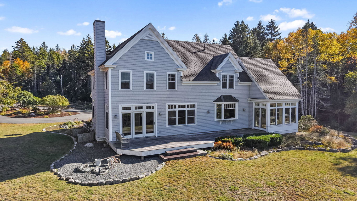 Water front side of the home