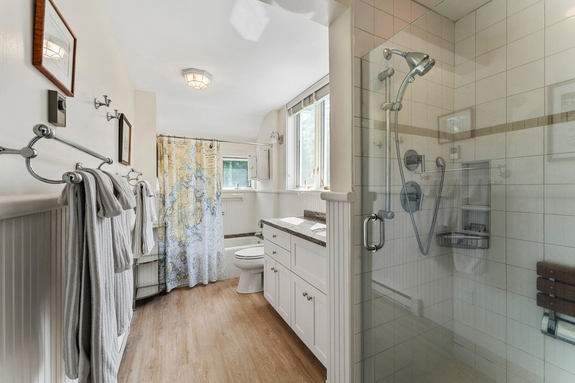 Primary Bath with walk in Shower and Tub