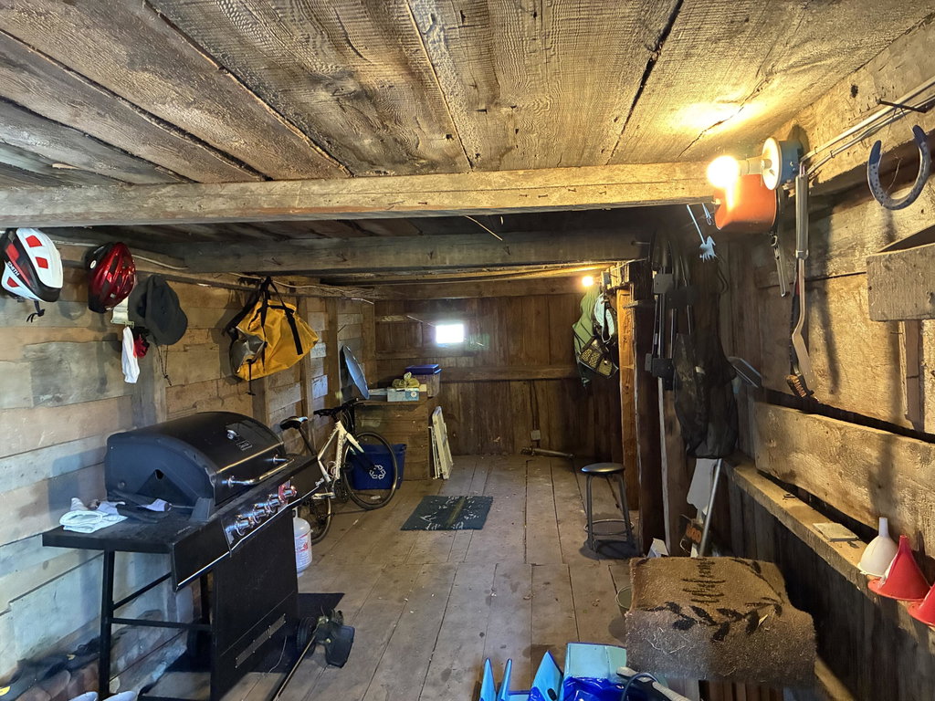 Storage under north hay loft.